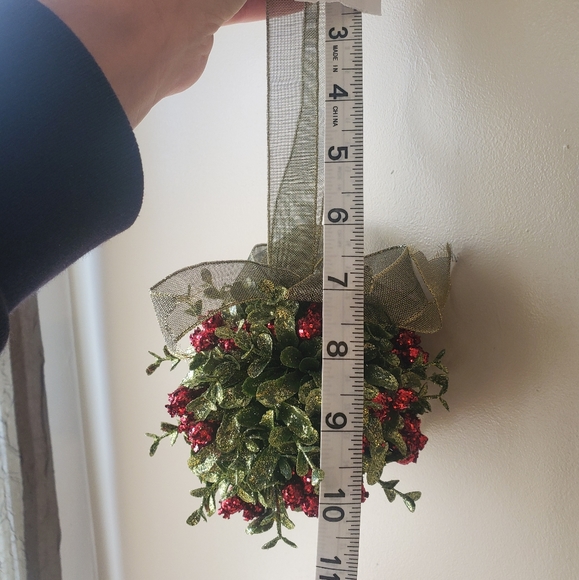 Kissing Ball Holly Mistletoe Hanging Decor - Picture 4 of 5
